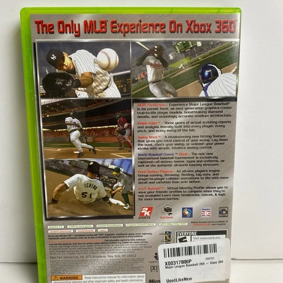 🕹⚾️XBOX 360 MAJOR LEAGUE BASEBALL 2K6🕹⚾️ - Picture 2 of 7
